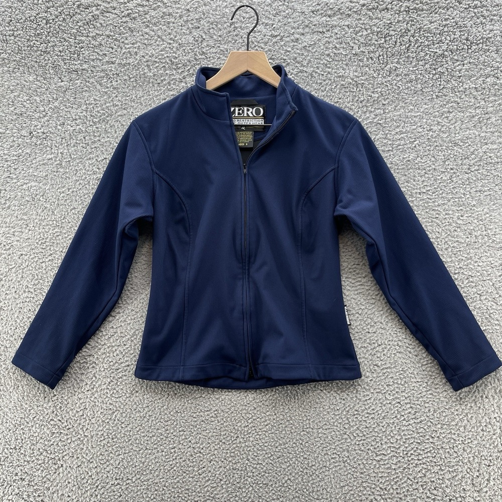 Zero Restrictions Golf Outerwear Jacket Womens Small Navy Windstopper Full Zip